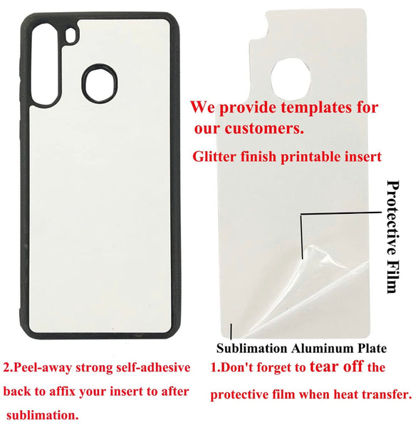 A21 Samsung Galaxy A21 (Not For A20, A21S) Sublimation Blanks Phone Case, 2 in 1 2D