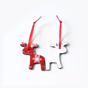 Sublimation Blank MDF Elk Christmas Ornaments