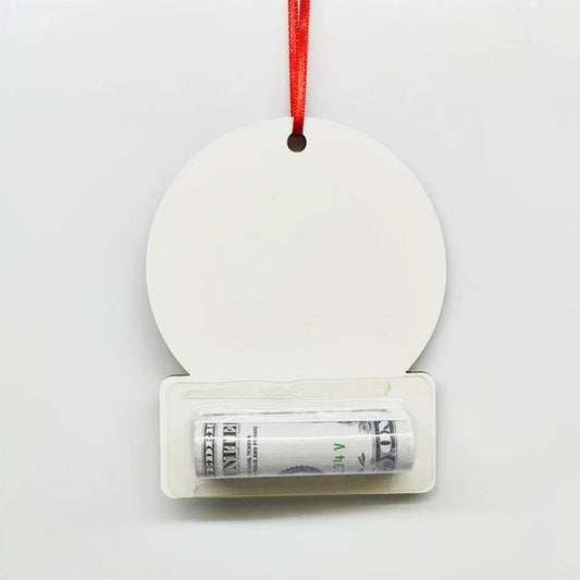 Sublimation snow globe shape mdf money holder We Sub’N