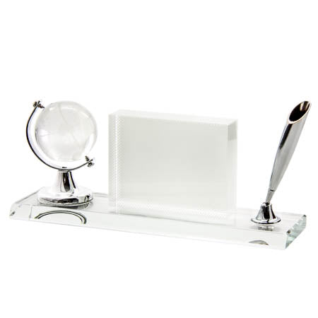 Sublimation crystal globe with  frame and pen holder We Sub’N