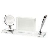 Sublimation crystal globe with  frame and pen holder