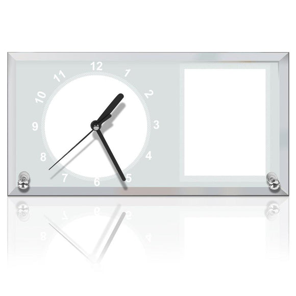 Sublimation Mirror Edge 12” Rectangular  Clock (hole is not centered)