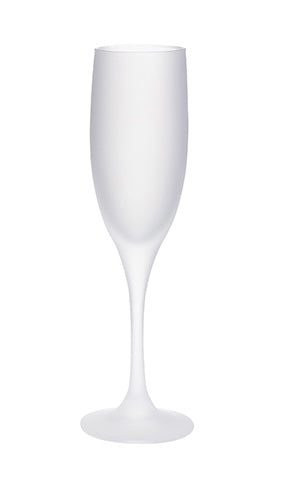 Sublimation 6 oz frosted flute champagne glass