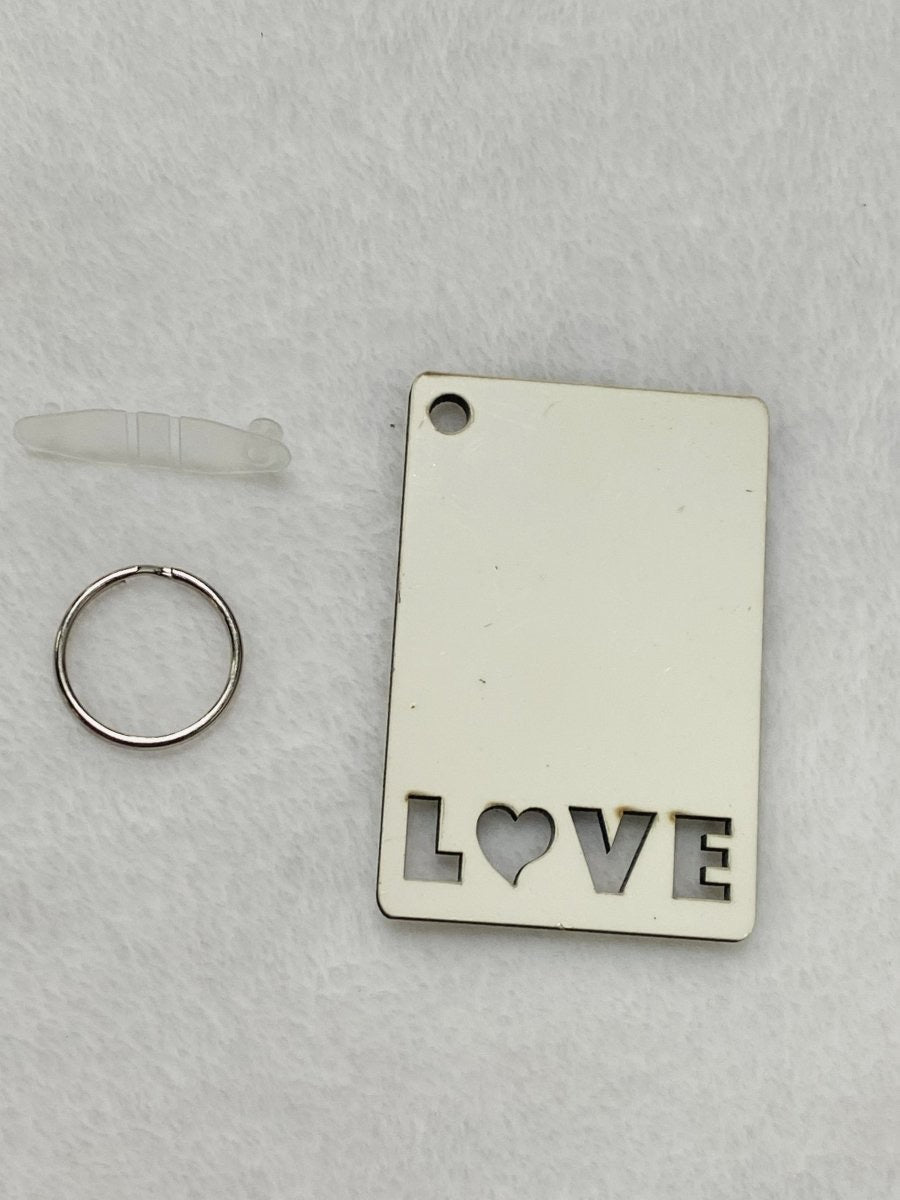 Sublimation LOVE keychain mdf