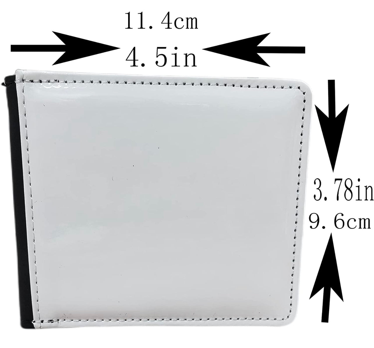 BLACK glossy Sublimation Men’s Leather Photo Wallet We Sub’N