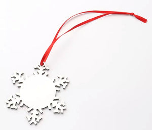Sublimation SNOW FLAKE mdf double sided ornament