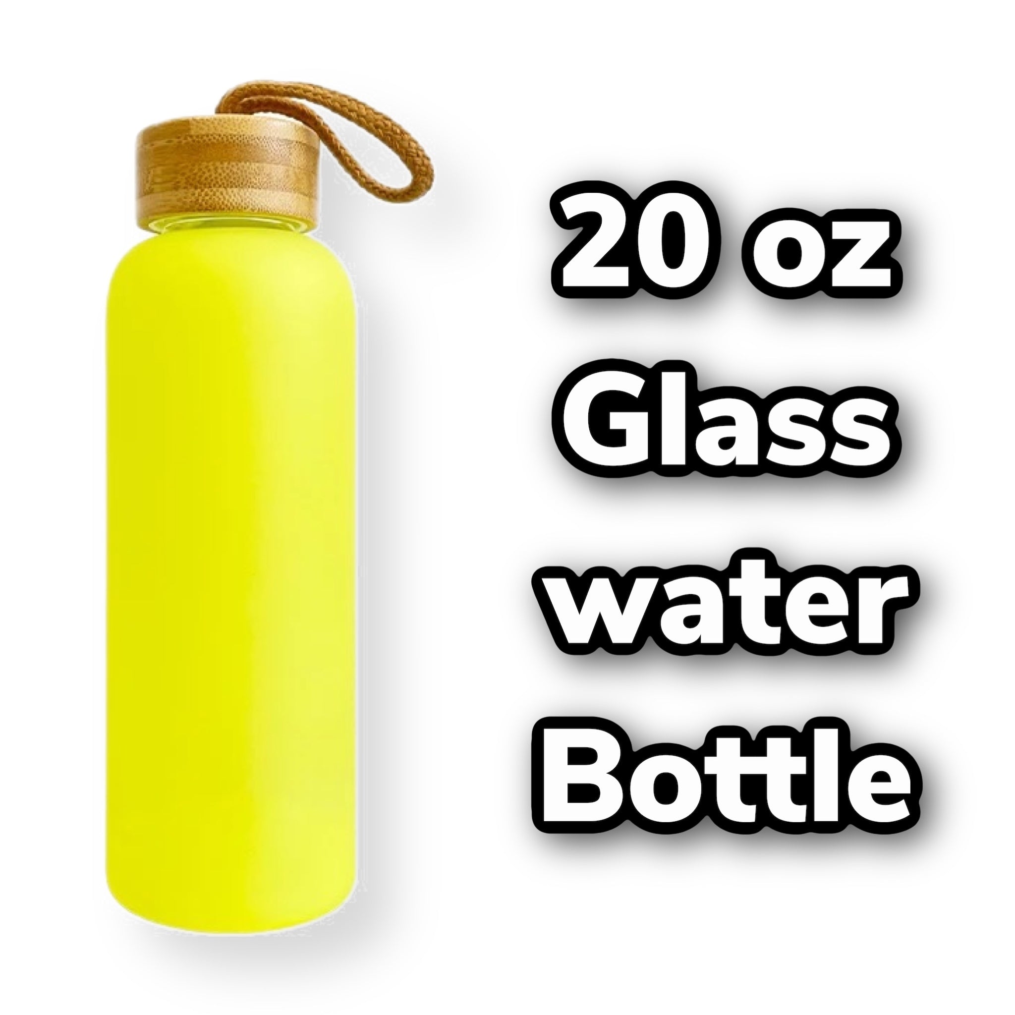 20 oz Sublimation COLOR MATTE glass WATER BOTTLE w/ bamboo lid – We Sub'N