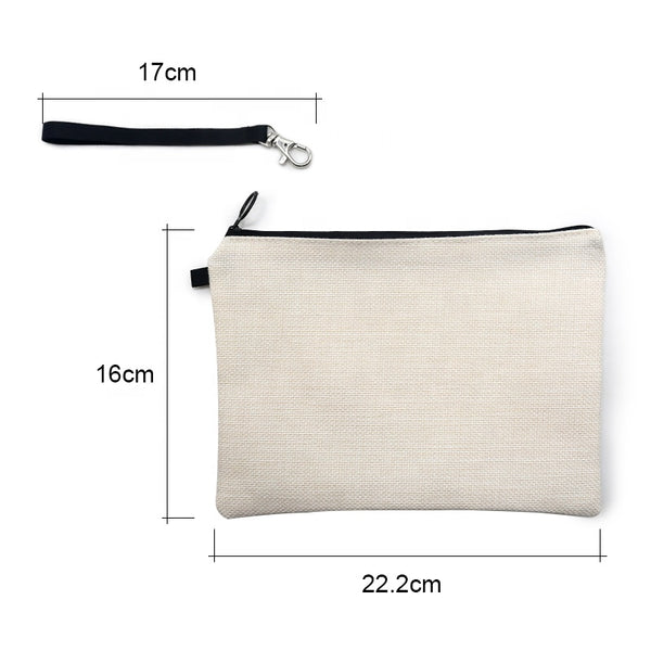 Sublimation Blank Canvas Makeup Bags 1 piece 9 x 6.89 inch