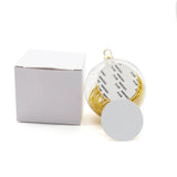 Sublimation transparent Christmas 3” Ornament with tinsels (Blank)8cm