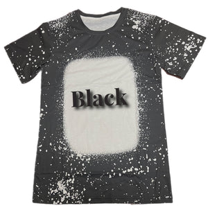 Black Sublimation Faux bleach splatter shirt