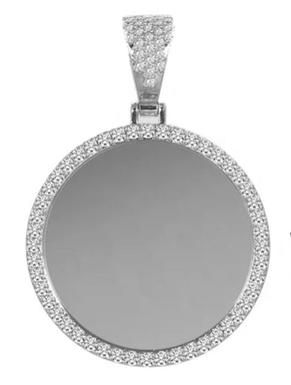 GOLD Sublimation luxury circle Photo Medallion (Blank)
