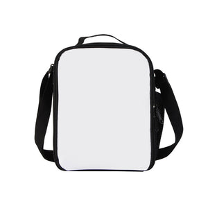 Black Sublimation blank Lunch box lunch tote with strap