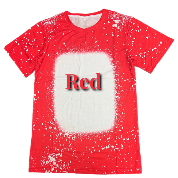 RED Sublimation Faux bleach splatter shirt